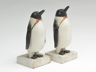 Pair of emperor penguins, Charles Hart, Gloucester Massachusetts.
