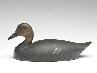 Hollow carved black duck, Ivar Fernland, Hamilton, Ontario.