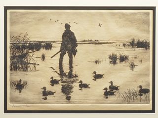 "Waterfowler", Frank W. Benson (1862-1951).
