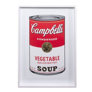 ANDY WARHOL. II.48: Campbell's Vegetable Soup. Con sello en la parte posterior "Fill in your own signature" Serigrafía
