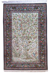 Fine Persian Silk Qum 4'5" x 7'