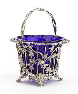 An English Victorian sterling silver basket - London 1843-1844, Edward, Edward jun, John & William Barnard  