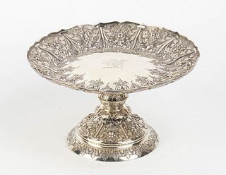 An English Victorian sterling silver tazza - Sheffield 1884-1885, Frederick Elkington