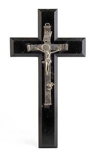 An Italian silver 833/1000 crucifix - Naples 1839-1872
