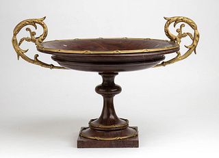 A French red marble and gilt bronze tazza - 19th Century