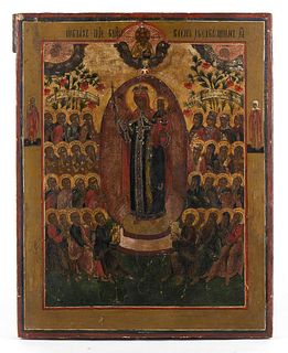 A Russian Icon of the Virgin and Child  - XIX secolo