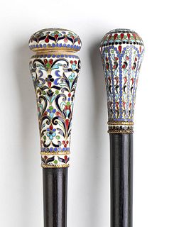 A pair of walking sticks cane - Russia 20th Century