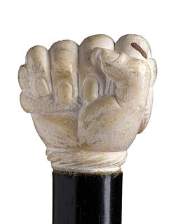 An ivory mounted  walking stick cane - England late 19th Century 