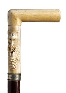 An ivory mounted  walking stick cane - England early 20th Century 