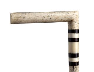 A whalebone walking stick cane - England early 20th Century
