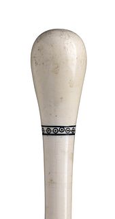 An ivory walking stick cane - England early 20th Century