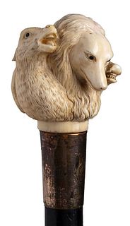 An ivory mounted  walking stick cane - England early 20th Century