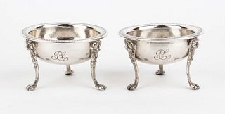 A pair of Italian silver 833/1000 salt cellars - Naples 1832-1872