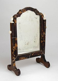 An English ivory and tortoise shell dressing table mirror - circa 1910