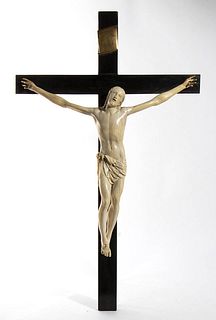 A French ivory crucifix - 19th Century