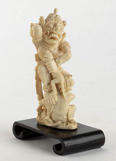 A Chinese ivory carving of a Dragon - early 20th Century