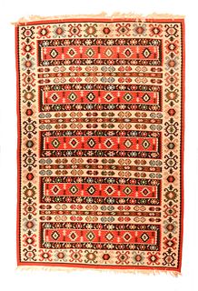 Extremely Fine Persian Antique Kilim - 5'8'' X 8'7''