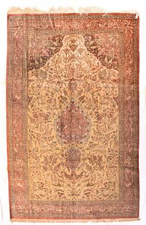 Fine Persian Silk On Silk Qum 6'4" x 9'9"