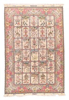 Fine Persian Tabriz Wool & Silk 6'7'' x 10'
