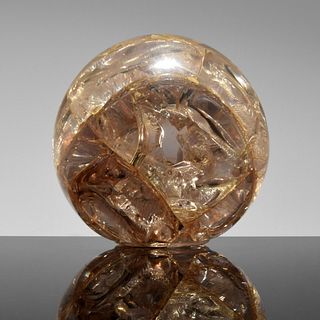 Large Francois Godebski Fractal Resin Sphere Sculpture