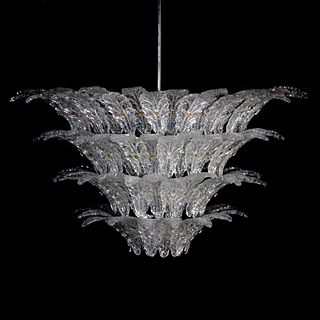 Large Chandelier Attributed to Barovier & Toso, Murano