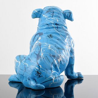 Large Jeff Diamond Tiffany Couture Bulldog Sculpture, Unique