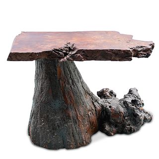 Live Edge Wood Pedestal Table