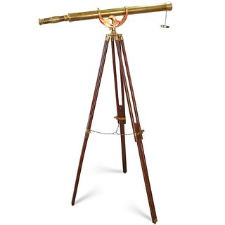 Antique Brass Telescope