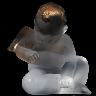 Lalique "Cherub" Crystal Figurine