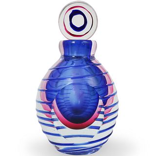 Luigi Onesto Style Oball Murano Glass Bottle