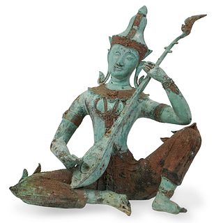 Antique Bronze Thai Figure