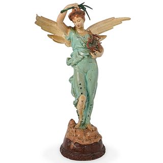 Pot Metal Painted Angel Statue