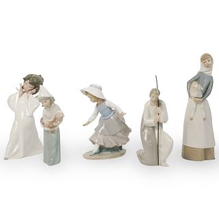 (5 Pc) Lladro Porcelain Figurine Collection