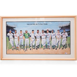500 Home Run Hitters Signed Print