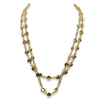 (2) Two Chain Link Costume Jewelry Chains