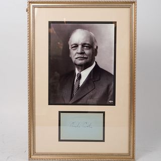 Charles Curtis Signature and Photograph