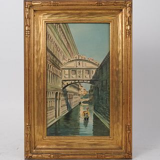 Vintage Venetian Watercolor Painting
