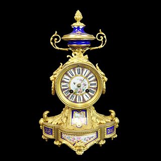 Antique Sevres Style Mantle Clock