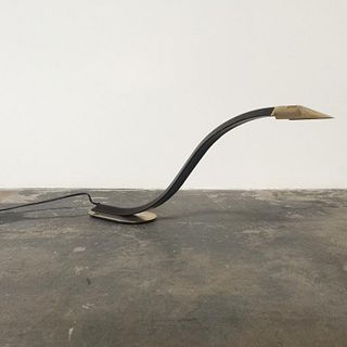 Vintage Brass & Leather Desk Lamp