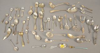 Sterling silver lot of various spoons, 21 t.oz. .