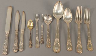 Tiffany & Co. silver plate flatware set, one hundred and forty six total pieces.