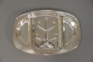 Sterling silver well and tree pattern platter. 24.6 t.oz., 11" x 16".