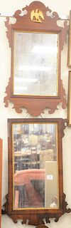 Three Chippendale style mahogany mirrors, one as is, 31 1/2" x 17"; 34" x 18 1/2" and 31" x 17 1/2".
