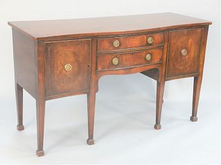 Two-piece lot to include George IV style mahogany sideboard, ht. 34 1/2", wd. 60", probably late 19th C. along with Saybolt Cleland mahogany server, h