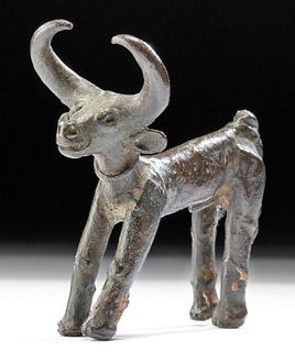 Anatolian Copper Standing Bull Figurine