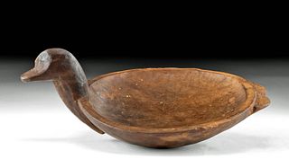 Adorable Inca Wooden Tray - Duck Form