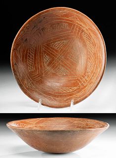 Calima Pottery Bowl w/ Incised Geometrics