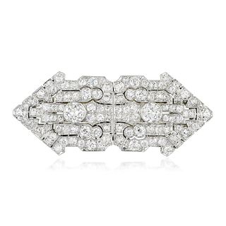 Art Deco Diamond Dress Clips/Brooch