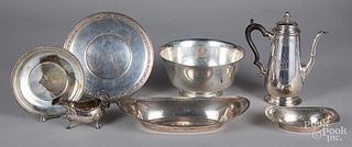 Miscellaneous sterling silver serving pieces