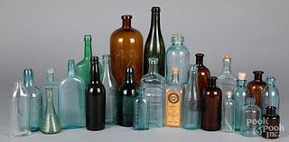Collection of glass bottles.